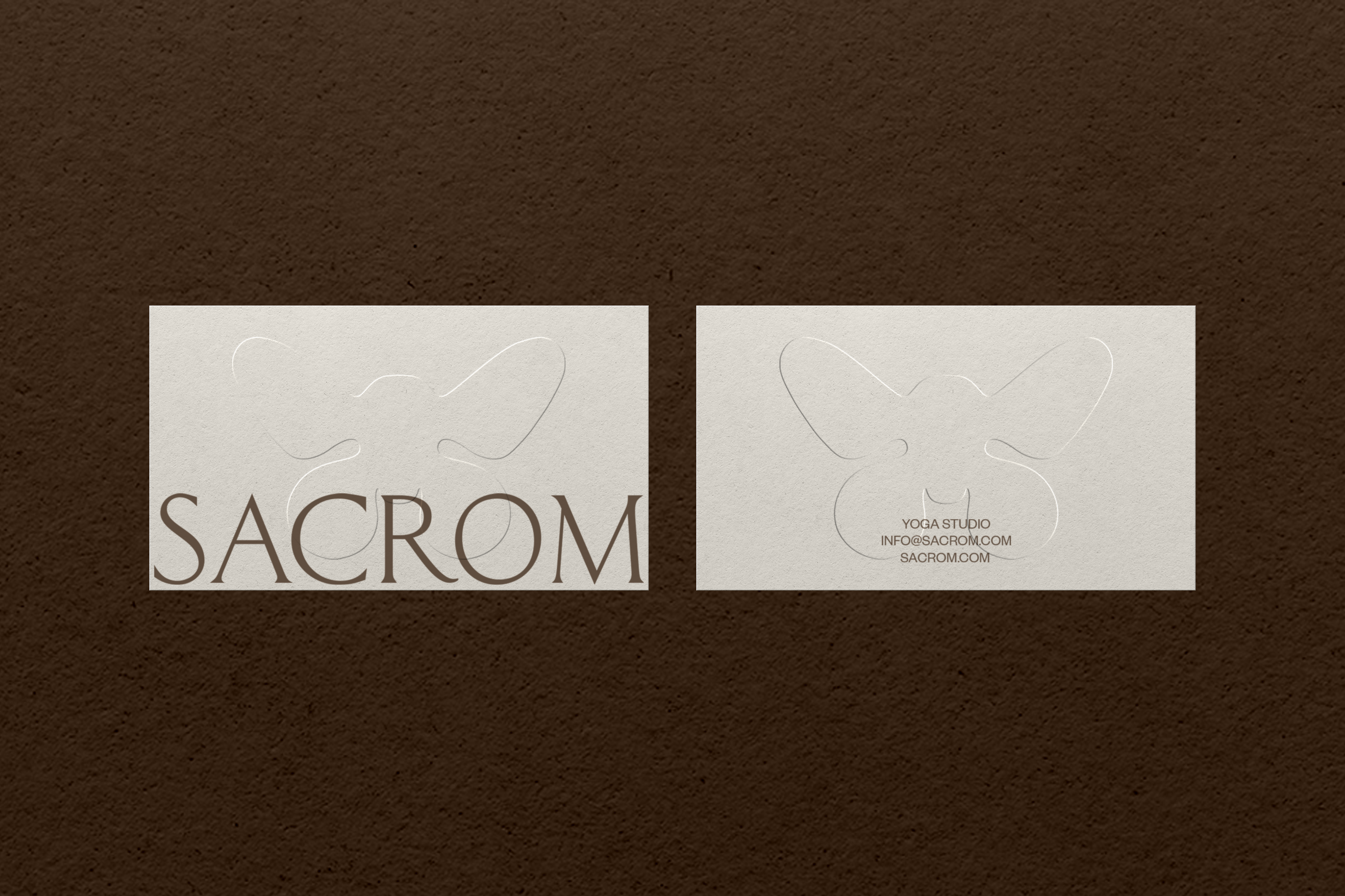 Minimal logo design for yoga studio Sacrom