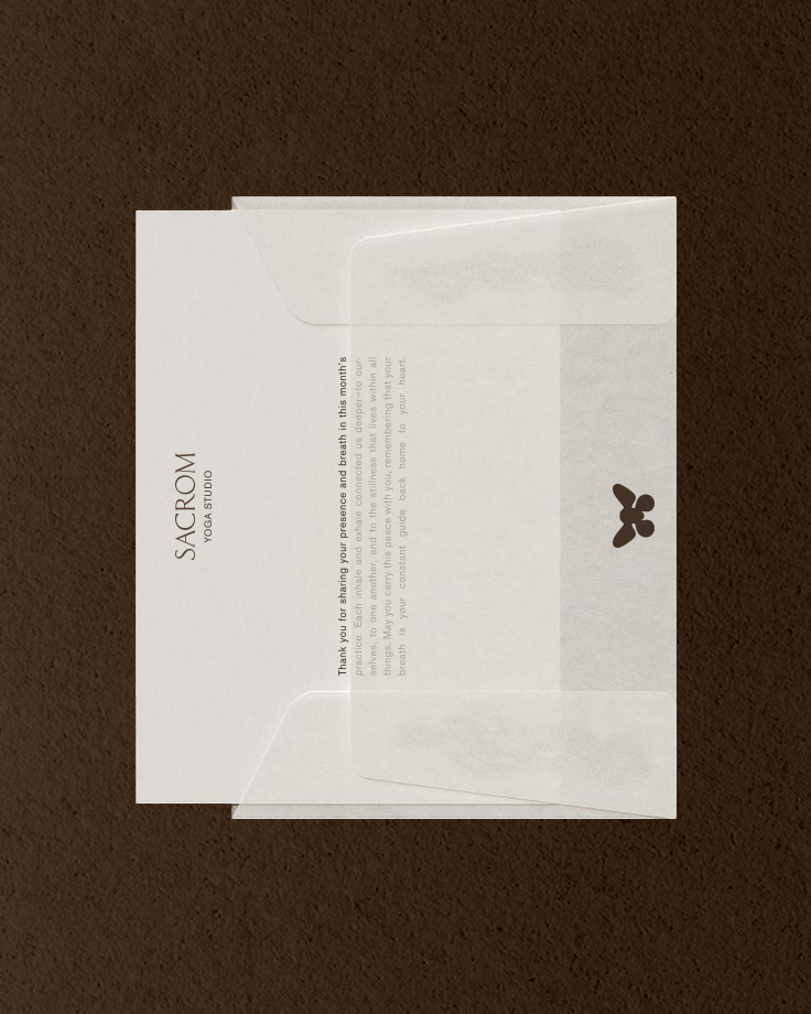 Calm and natural yoga studio branding
